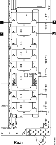 Rack power and cooling 208 VDC bus bars (A2 and B2)
