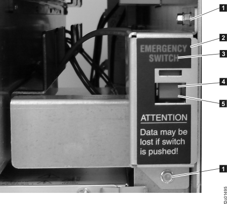 Rack operator panel UEPO switch cables
