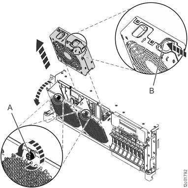 Removing a CEC enclosure front fan