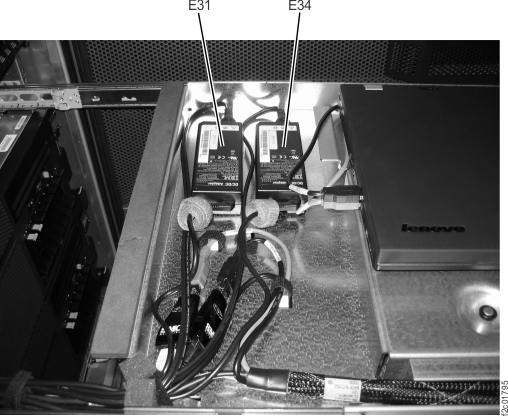 Power supply, 20V (laptop tray at front of rack) locations