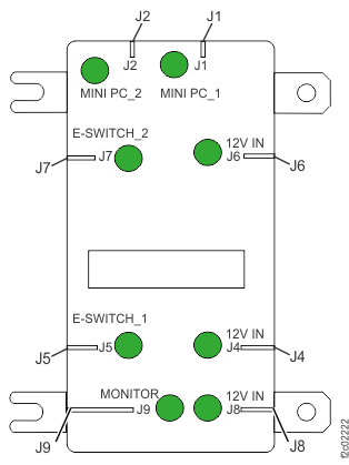 Model 98x power junction assembly (PJA) locations