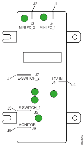 Model 984, 985, 986, 988 power junction assembly (PJA) locations - E41 and E42