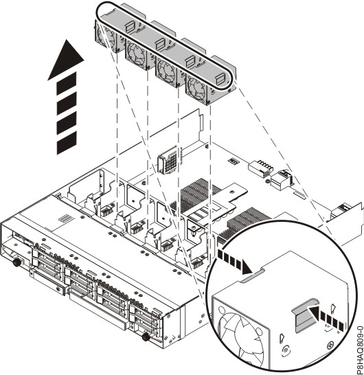 Removing internal fans from the RAID assembly